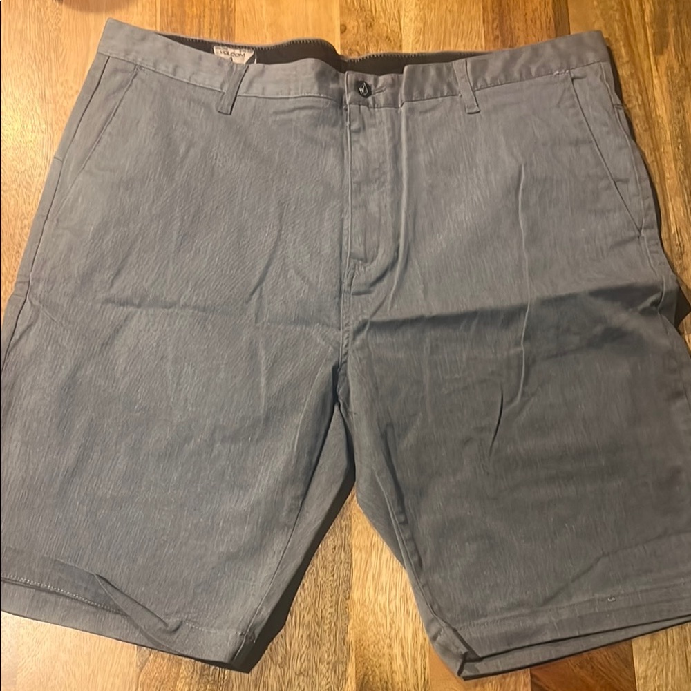 Volcom Gray Flat Front Shorts Relaxed Fit